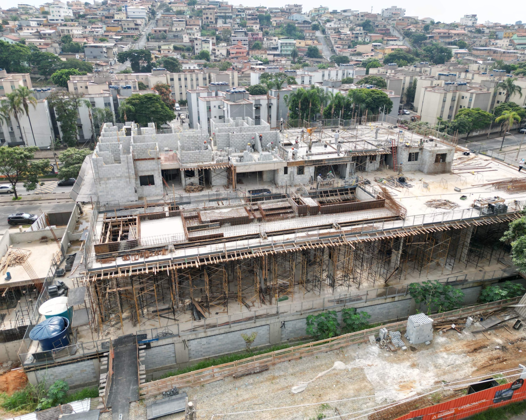 Foto da obra do Arbo Residence & Mall